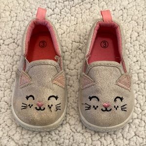 Toddler slip on cat sneakers